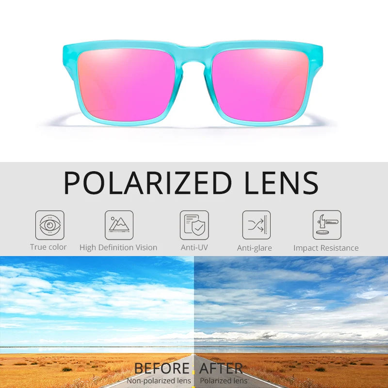 Kdeam Unisex On-Trend Polarized Sunglasses. Stand Out On Or Off Court! Look FLY! Play FLY!