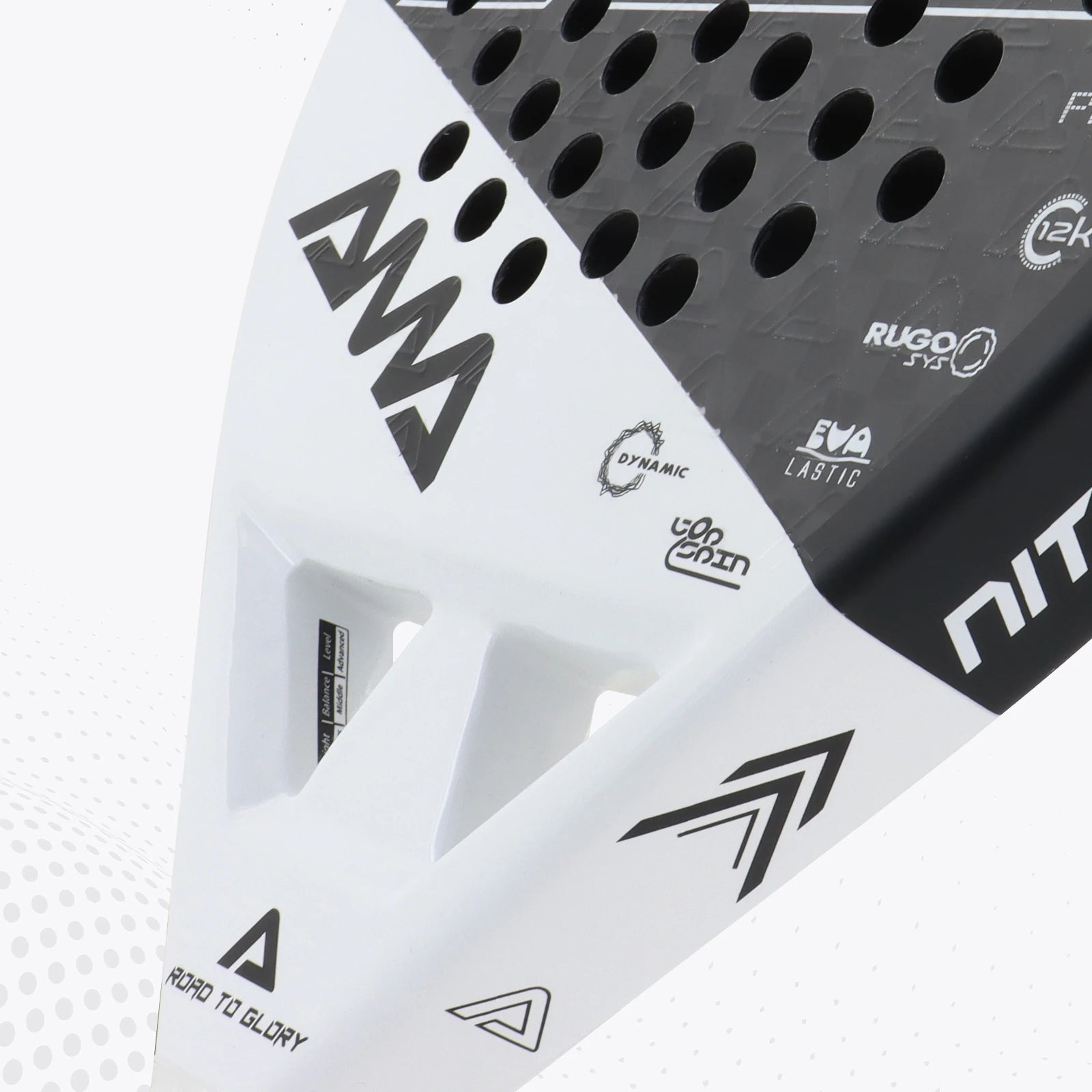 AMASport Padel Racket 12K Carbon Fibre Surface With EVA Memory Flex Foam Core-Even Balance Point-Power and Control