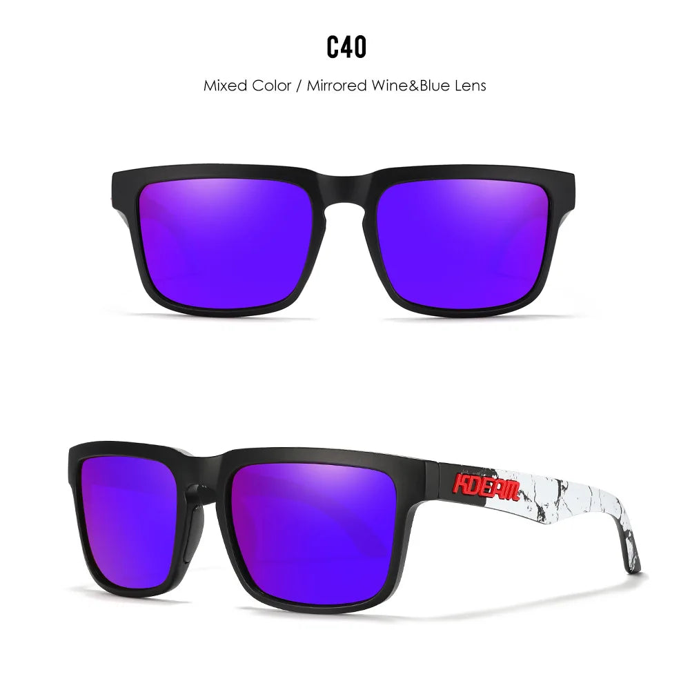 Kdeam Unisex On-Trend Polarized Sunglasses. Stand Out On Or Off Court! Look FLY! Play FLY!