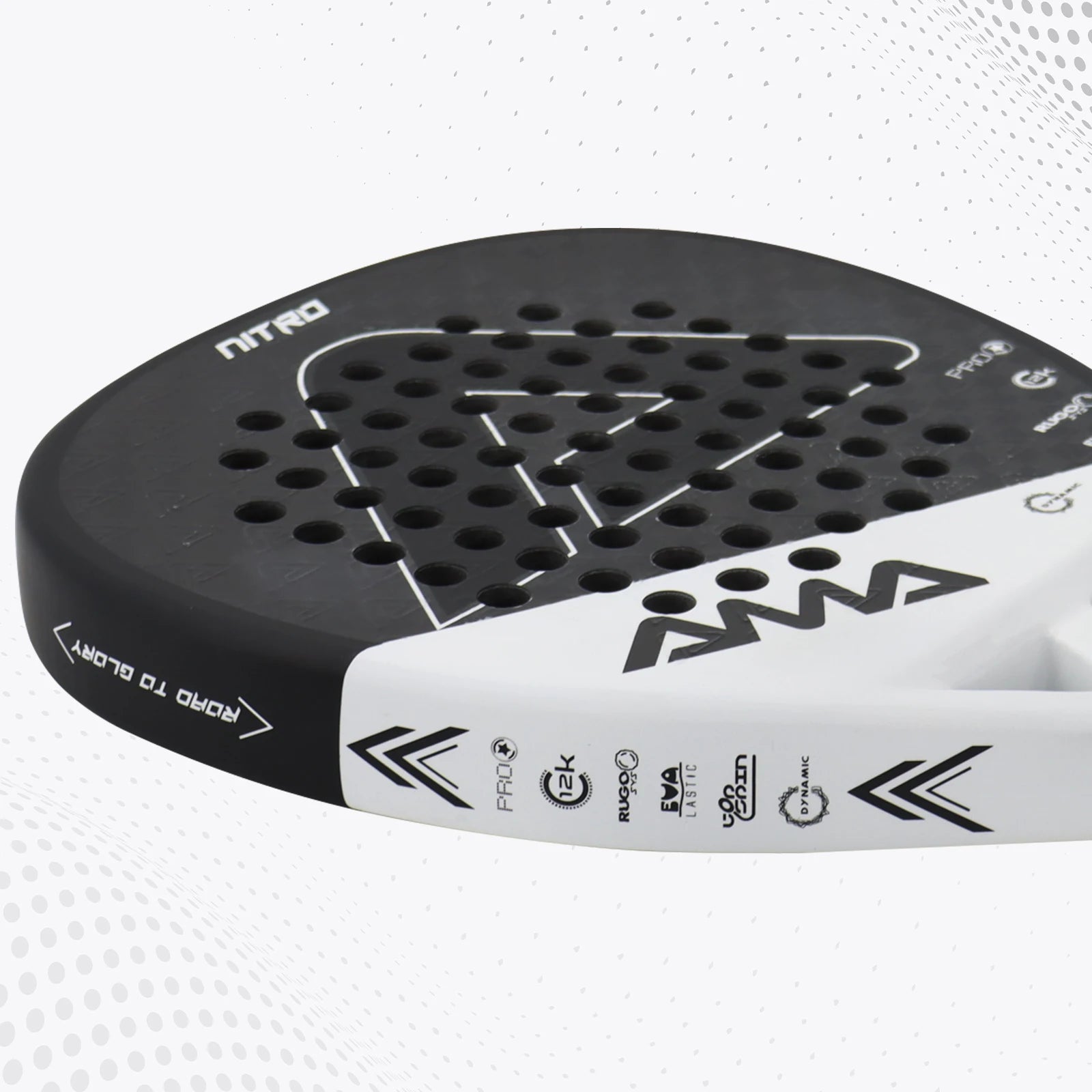 AMASport Padel Racket 12K Carbon Fibre Surface With EVA Memory Flex Foam Core-Even Balance Point-Power and Control