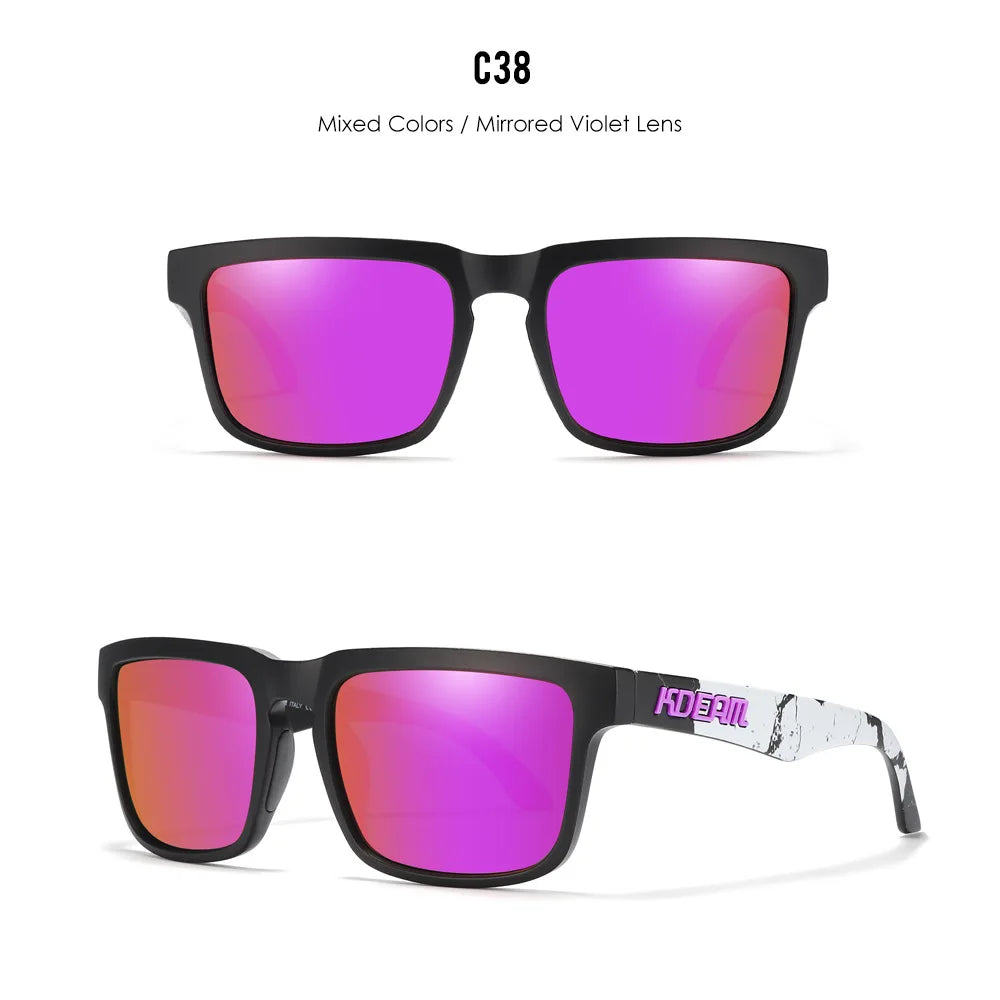 Kdeam Unisex On-Trend Polarized Sunglasses. Stand Out On Or Off Court! Look FLY! Play FLY!