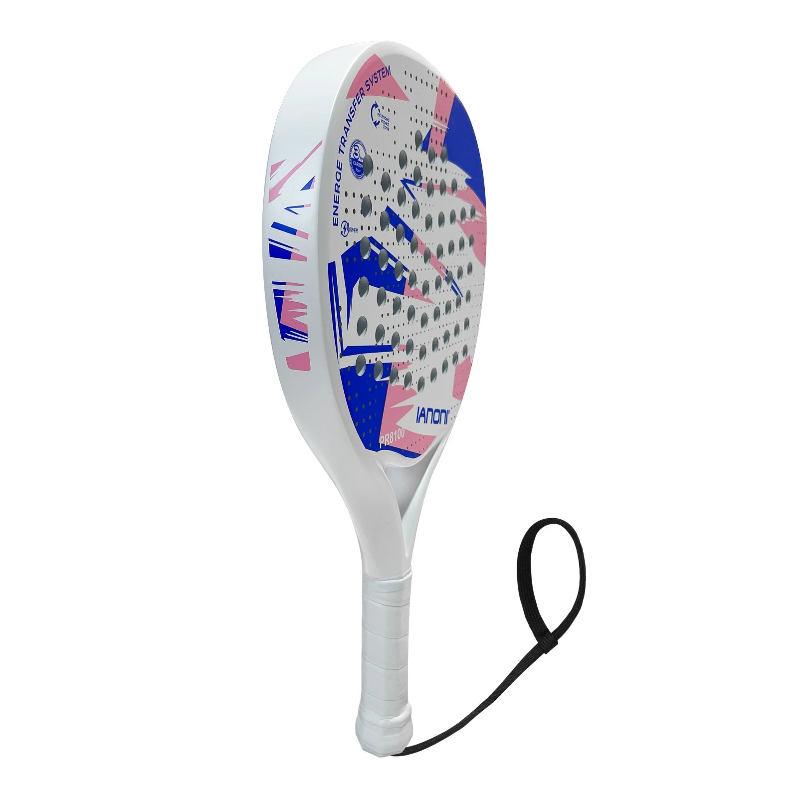 Carbon Pro Custom Performance Padel Racket | Arctic White
